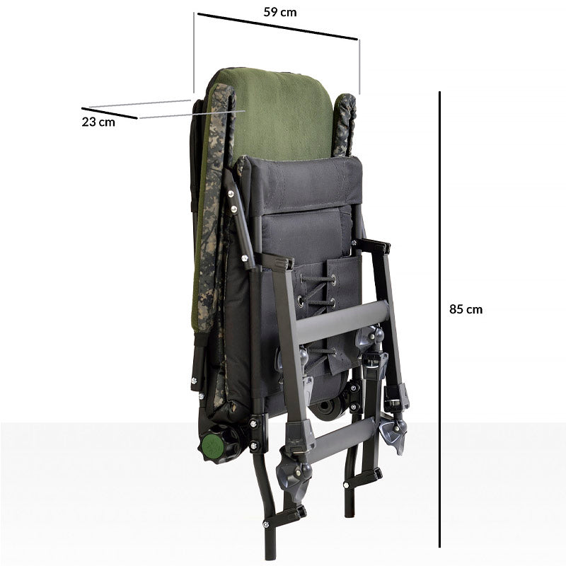 Large folding reclining сhair for Camping, Fishing, Garden & Outdoor CUZO Enzo Premium Touch