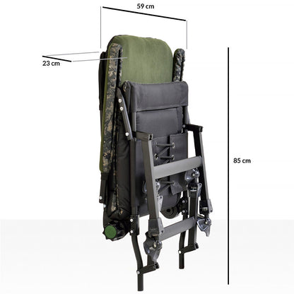 Large folding reclining сhair for Camping, Fishing, Garden & Outdoor CUZO Enzo Premium Touch