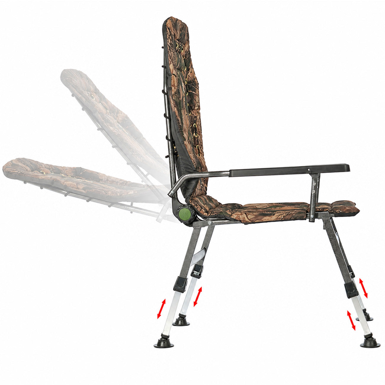 Large folding reclining сhair for Camping, Fishing, Garden & Outdoor CUZO FK2
