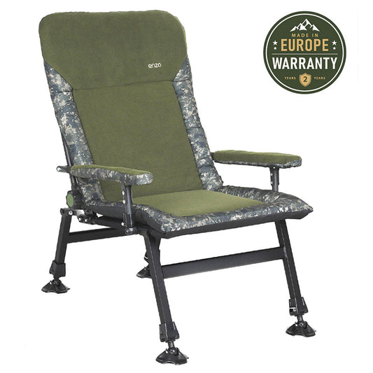 Large folding reclining сhair for Camping, Fishing, Garden & Outdoor CUZO Enzo Premium Touch