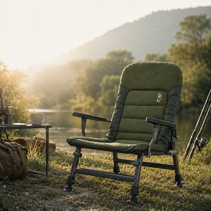 Large folding reclining chair for Camping, Fishing, Garden & Outdoor CUZO FK6 Premium Touch